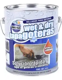 SELLADOR ASFÁLTICO TAPAGOTERAS NEGRO IMPAC WET & DRY 3.8 L