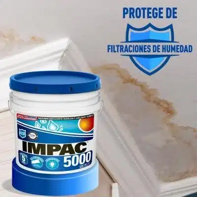 IMPERMEABILIZANTE ACRÍLICO FIBRATADO TERRACOTA 5 AÑOS IMPAC 5000 3.8 L - Imagen 4
