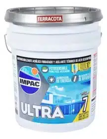 IMPERMEABILIZANTE ACRÍLICO FOTOSENSIBLE TERRACOTA 7 AÑOS IMPAC ULTRA 7 19 L