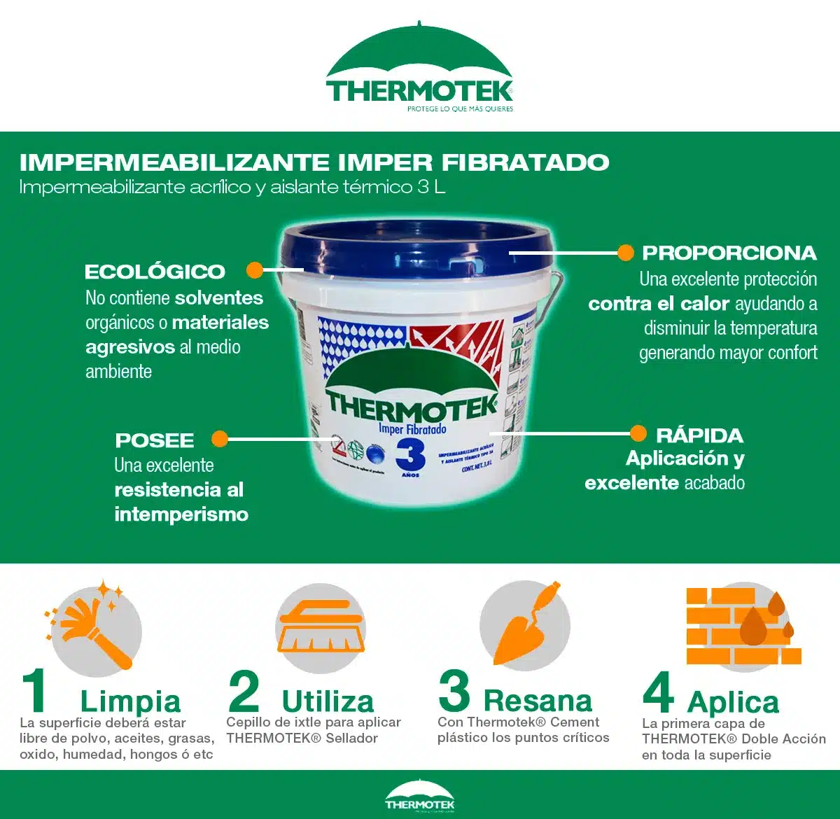 THERMOTEK IMPER BLANCO 3 AÑOS GALÓN - Imagen 6