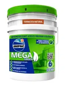 IMPERMEABILIZANTE ACRÍLICO FIBRATADO TERRACOTA NATURAL IMPAC MEGA GREEN 19 L