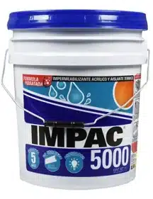IMPERMEABILIZANTE ACRÍLICO FIBRATADO TERRACOTA 5 AÑOS IMPAC 5000 19 L